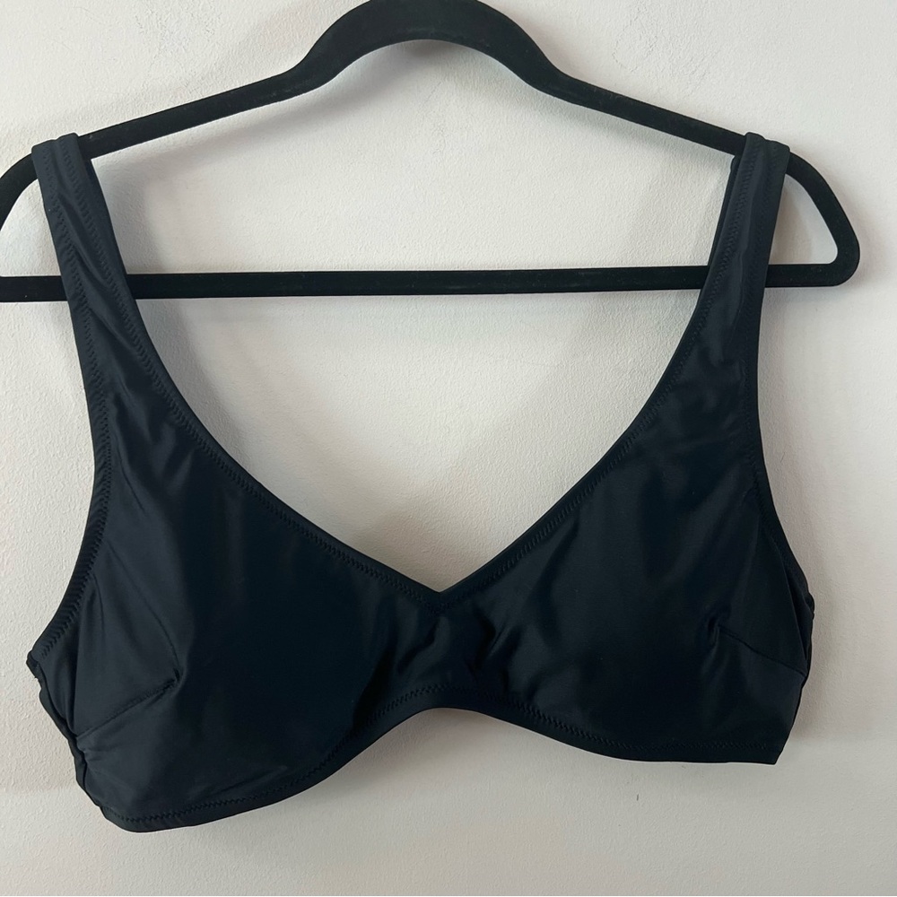 Aerie scoop neck bikini swim top ladies size xl black